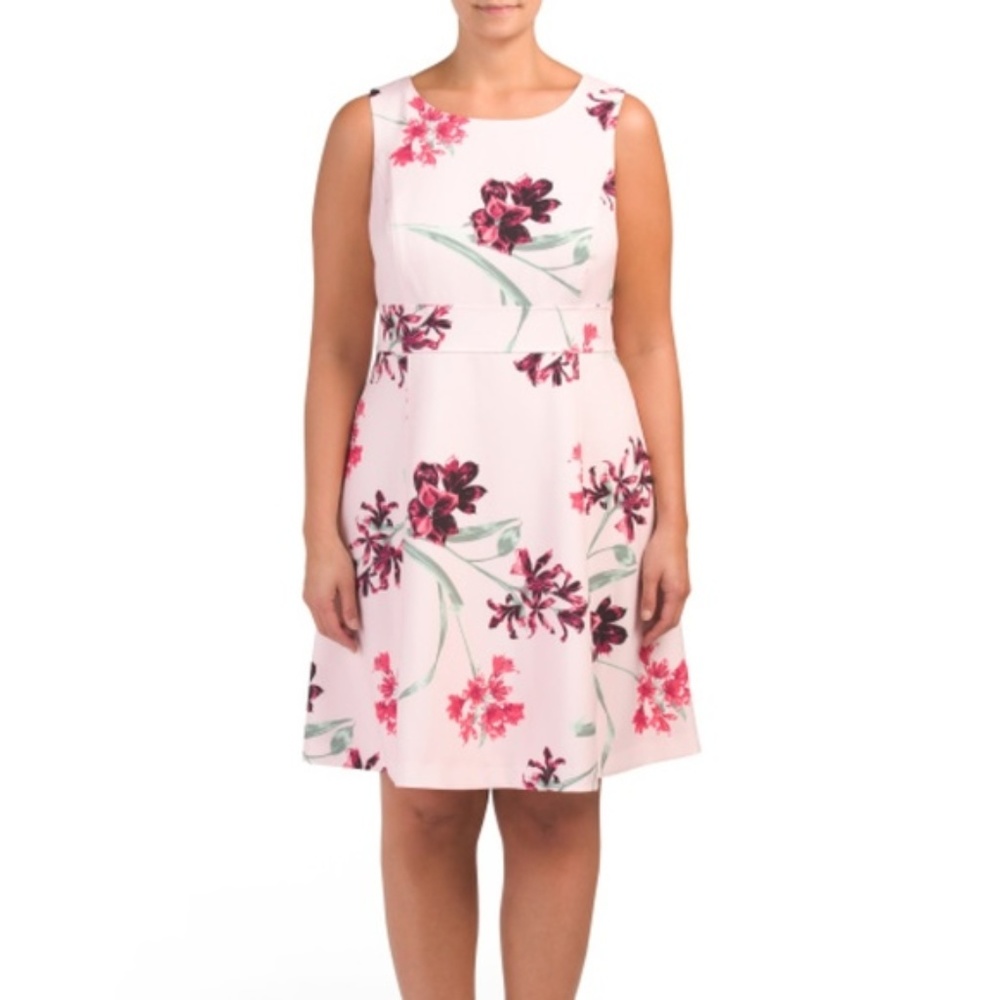 Nine West Plus Floral Crepe Dress  NWT!